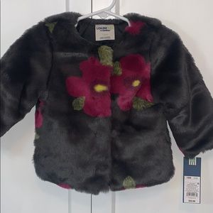 Toddler girl faux fur coat.